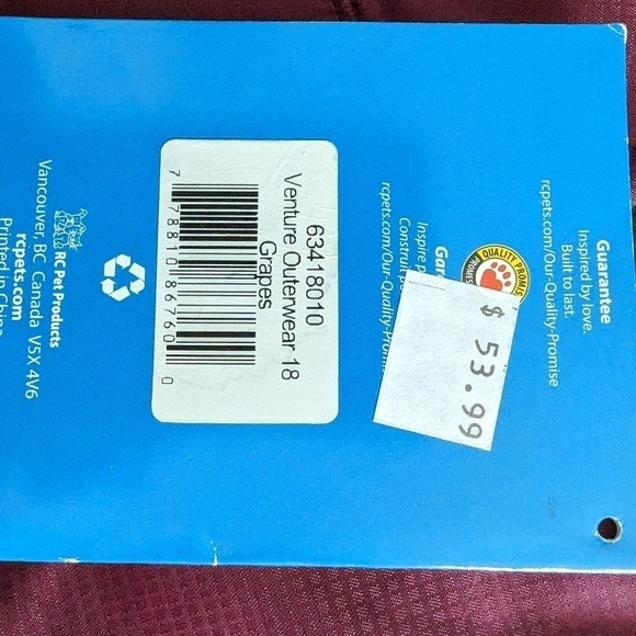 Dog Coat Purple, Sz 18 Inch length & girth 23-28.5 - Picture 10 of 12